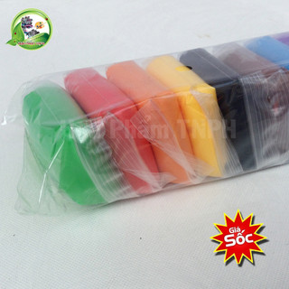 Đất sét đất nặn tự khô siêu nhẹ lốc 12 gói nhiều màu sắc cỡ lớn nặn hình cao cấp nguyên liệu làm smile bơ nặn tượng