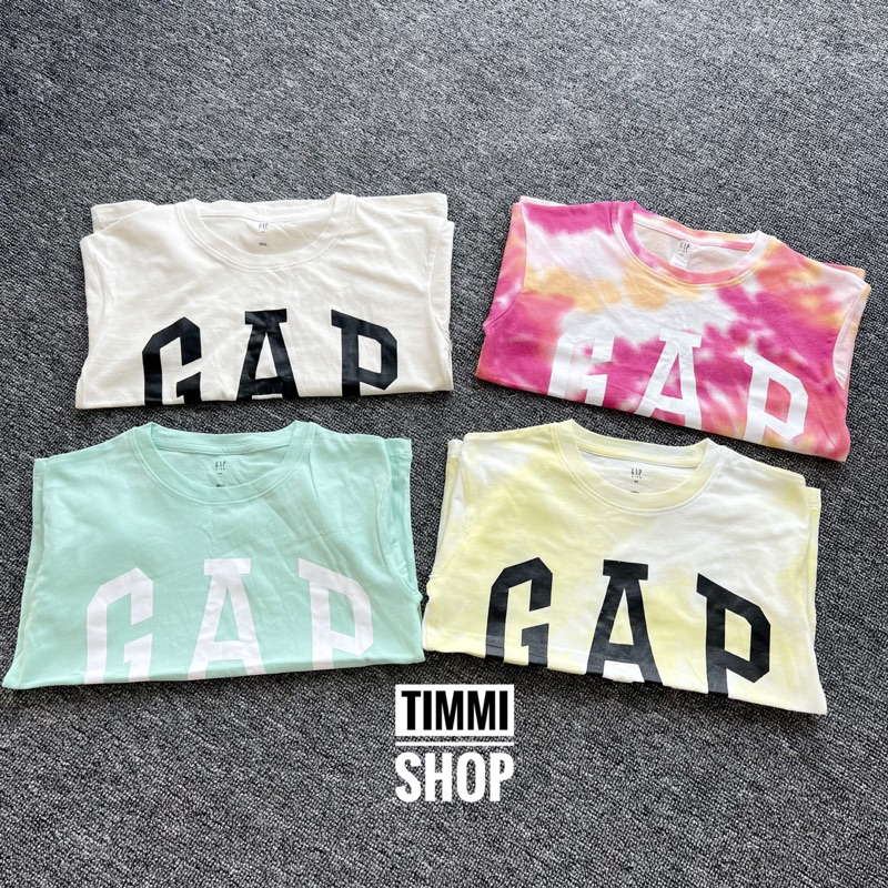 Áo Phông Cộc Tay GAP Cho Bé Trai Bé Gái Cotton Mềm Mát