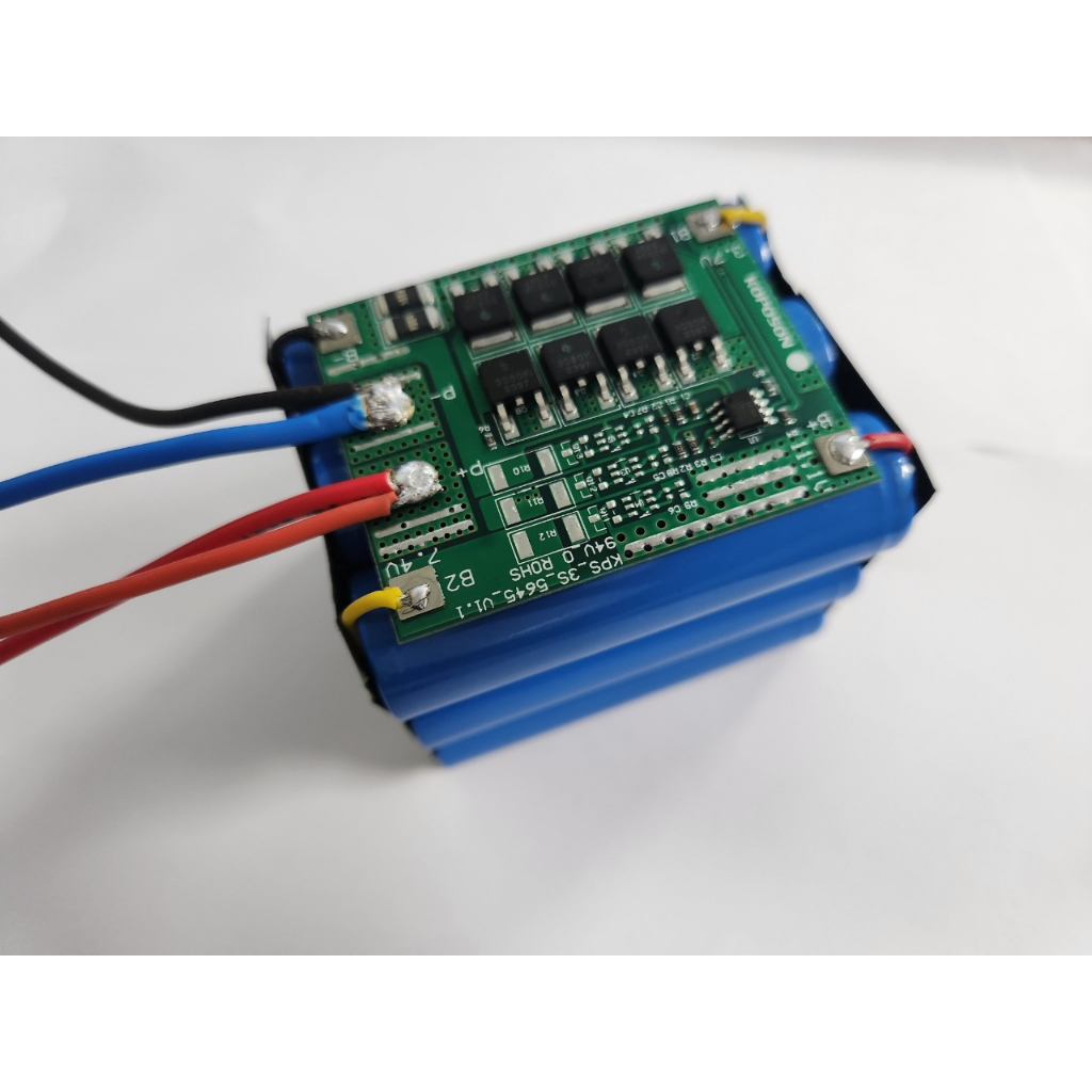 Khối Pin 12v 3.6Ah, Pin sạc Lithium sắt, 9 viên pin 18650 1.2Ah, mạch bảo vệ BMS 3S + Rắc 5.5x2.5