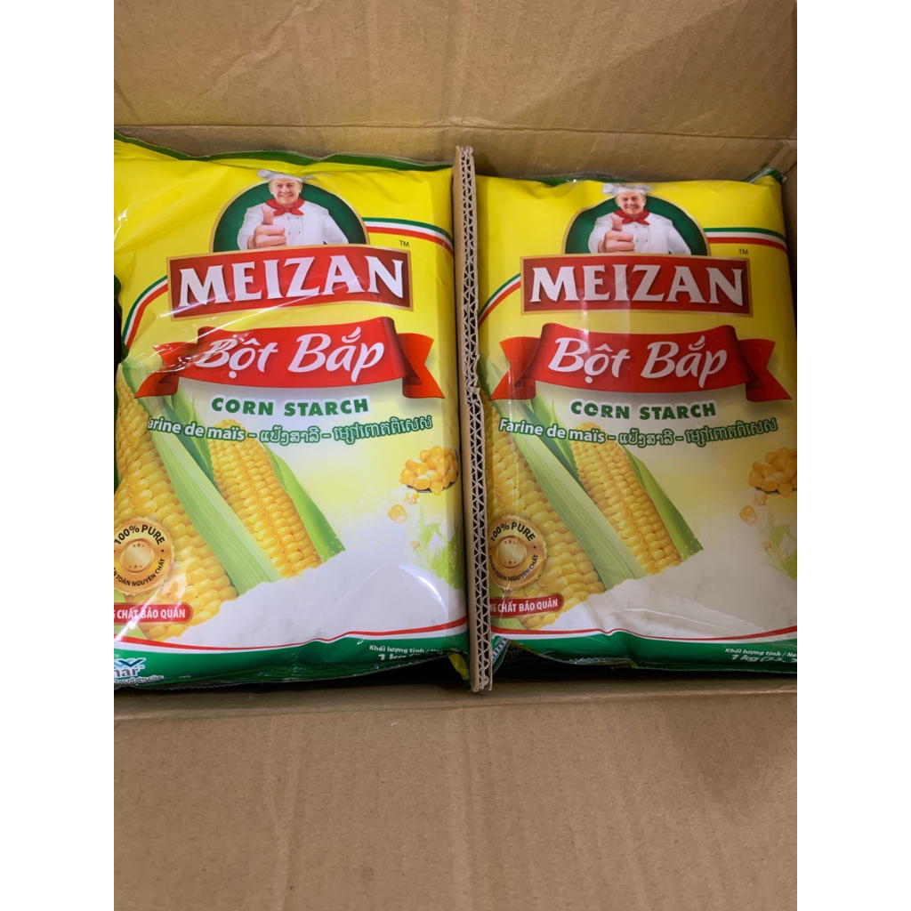 Bột Bắp MEIZAN Túi 1kg - Làm Bánh Tươi, Kem, Chè