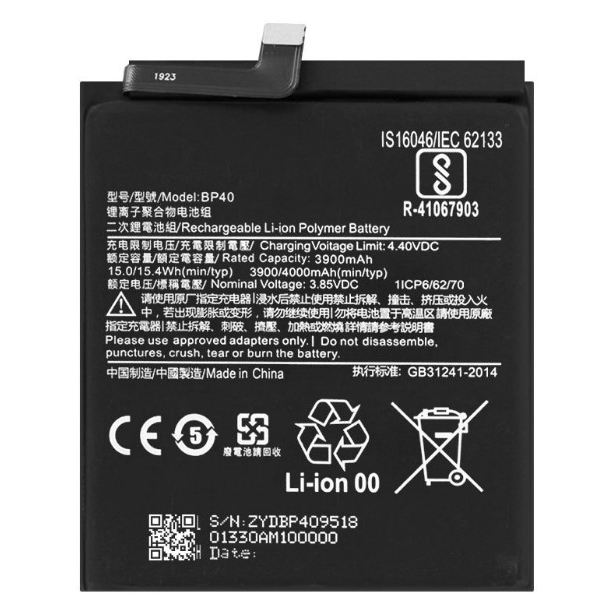 Pin Xiaomi Redmi K20 Pro / Mi9T Pro BP40 3900mAh | Tặng kèm tools