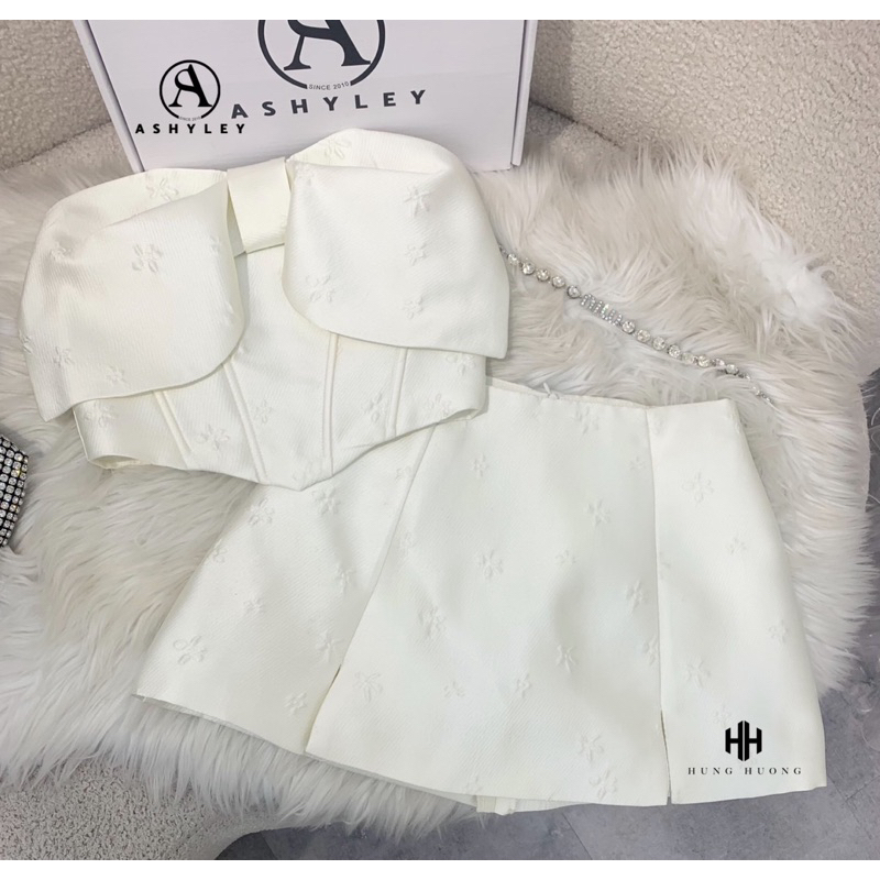 Set gấm áo corset nơ chân váy xoài non