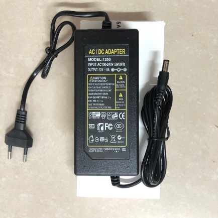 Nguồn 12V 5A Adapter 12V 5A hàng tốt giá sỉ nguồn cho máy bơm và camera, đèn led, có đèn báo hiệu. Bảo hành 12 tháng