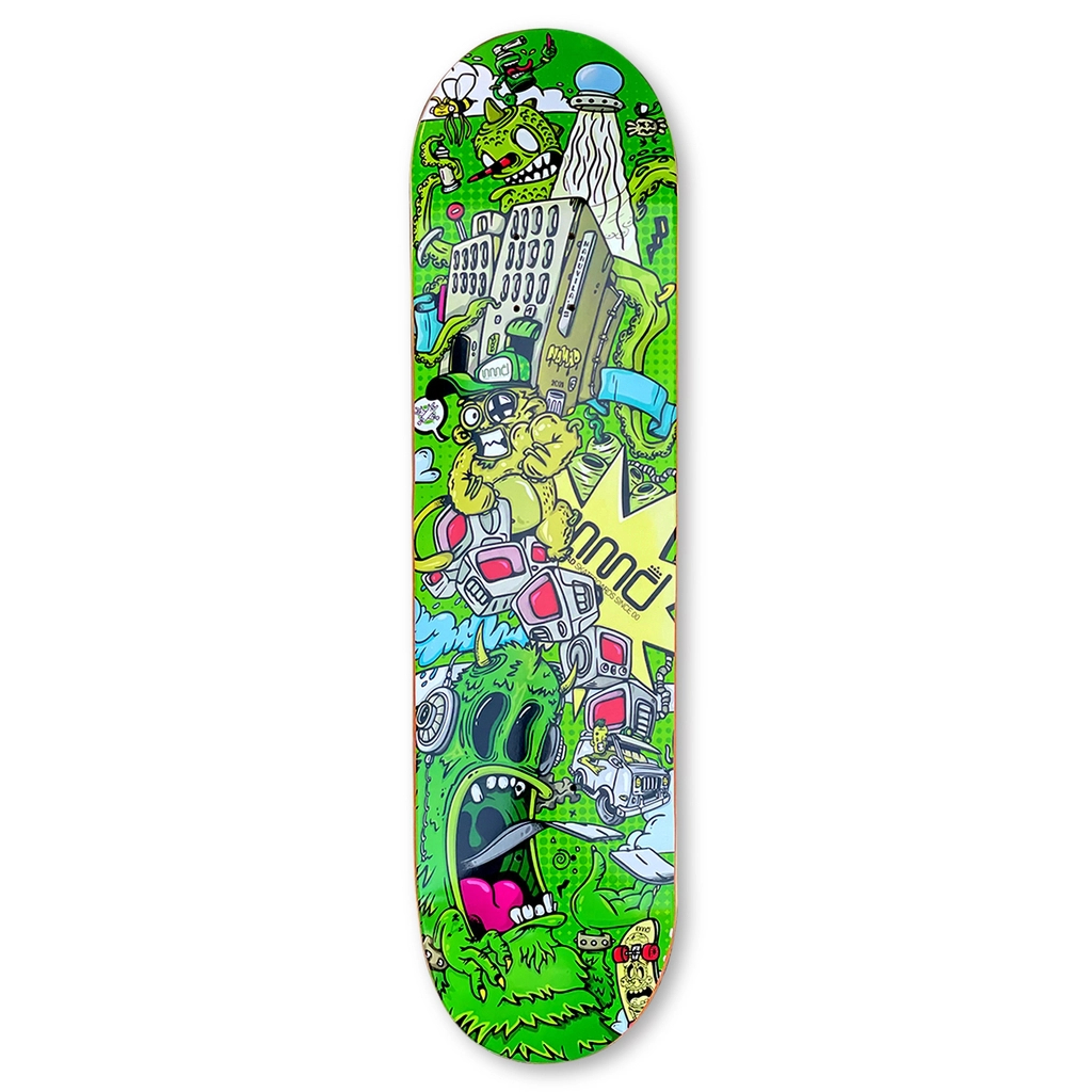 Mặt ván trượt chuyên nghiệp Châu Âu - NOMAD ROAD GREEN DECK 7.5 (size nhỏ cho trẻ em)