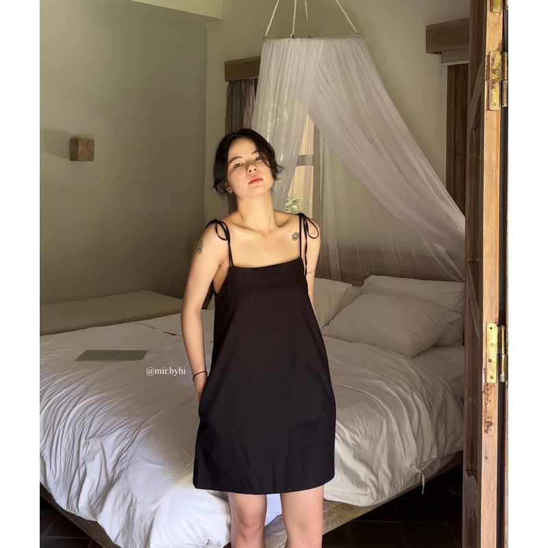 𝐦𝐢𝐫.𝐛𝐲𝐡𝐢: 𝐛𝐞𝐢𝐠𝐞 𝐝𝐫𝐞𝐬𝐬 - đầm linen hai dây