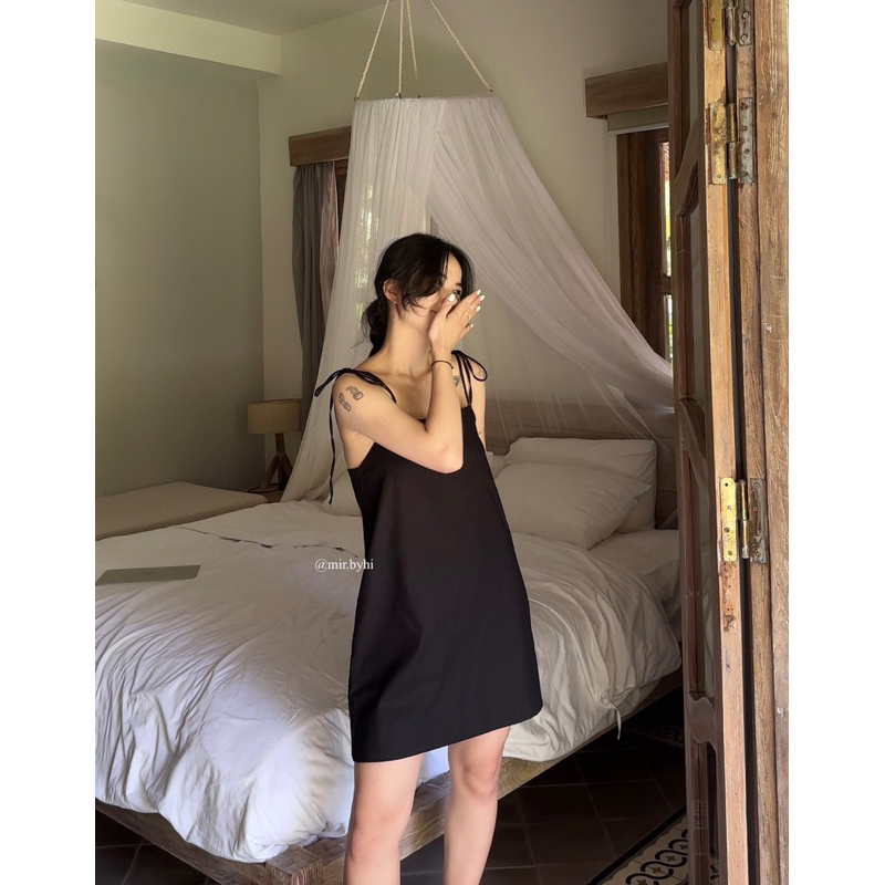 𝐦𝐢𝐫.𝐛𝐲𝐡𝐢: 𝐛𝐞𝐢𝐠𝐞 𝐝𝐫𝐞𝐬𝐬 - đầm linen hai dây