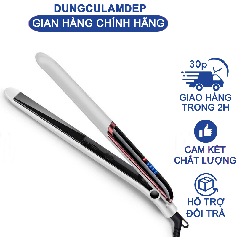 Máy ép duỗi tóc 2 trong 1 cao cấp kiểu Hàn Quốc(Trắng+ Đen)