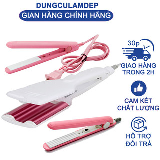Máy uốc tóc xoăn sóng nước Hàn Quốc LC1029+ Máy Là thẳng mini+ Máy dập xù mini