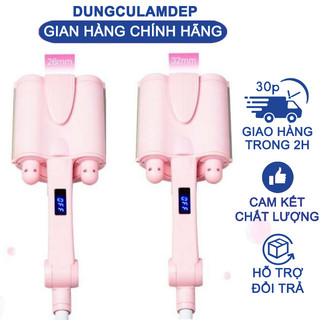 Máy uốn xoăn tóc máy uốn tóc sóng nước 3 càng màn hình LG chỉnh nhiệt