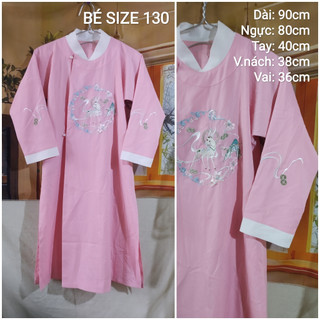 |2hand| Áo dài cách tân thêu họa tiết siêu đẹp cho bé gái size 130