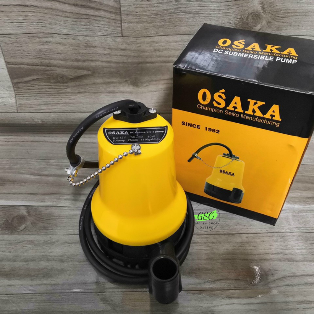Máy bơm nước chìm, bơm tõm, thả ngâm nước chât liệu nhựa dùng ăcquy 12V công suất 80W - Bơm hút đáy, chống ngập