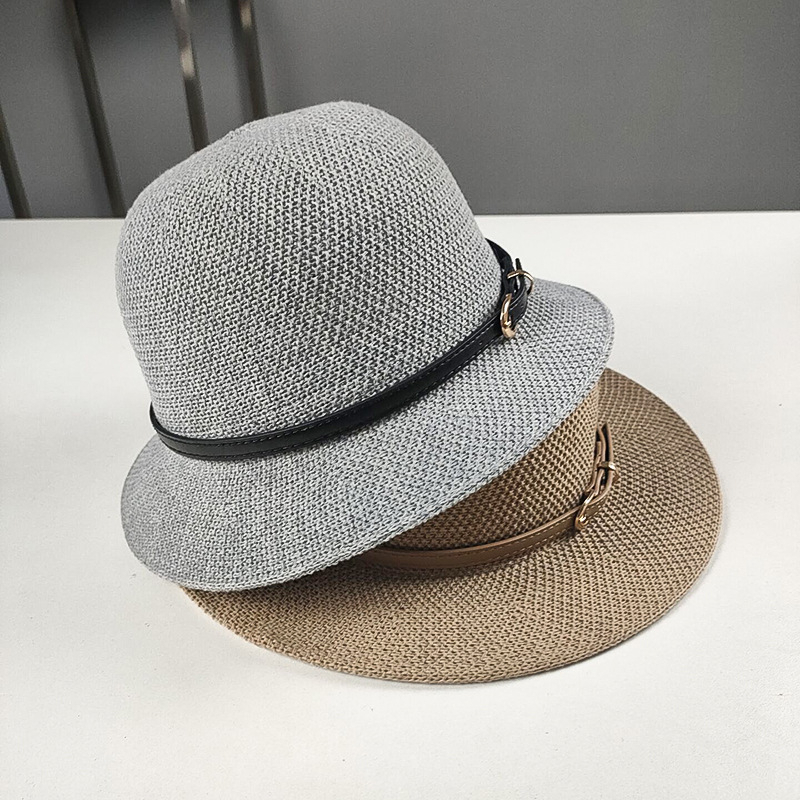 Nón Vành Chống Nắng Phối Dây Da Style Phương Tây RQN2141