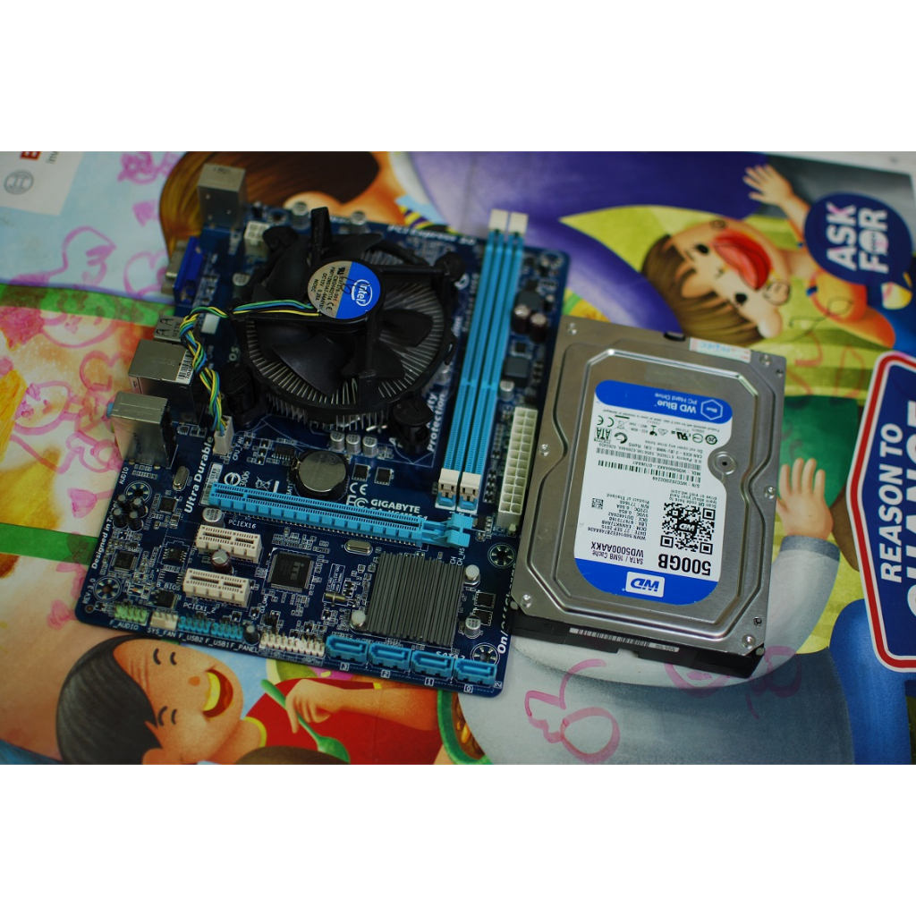 Combo Main Gigah H61 Cpu i3 3220 Hdd 500Gb mới đẹp