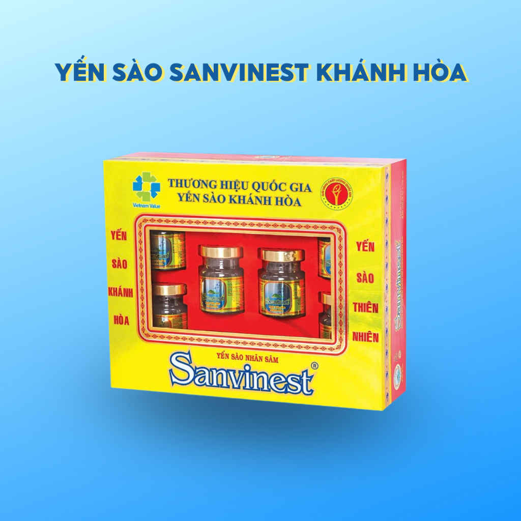 Nước Yến sào Sanvinest Khánh Hòa Fucoidan Nhân sâm đóng lọ 70ml - 207H6