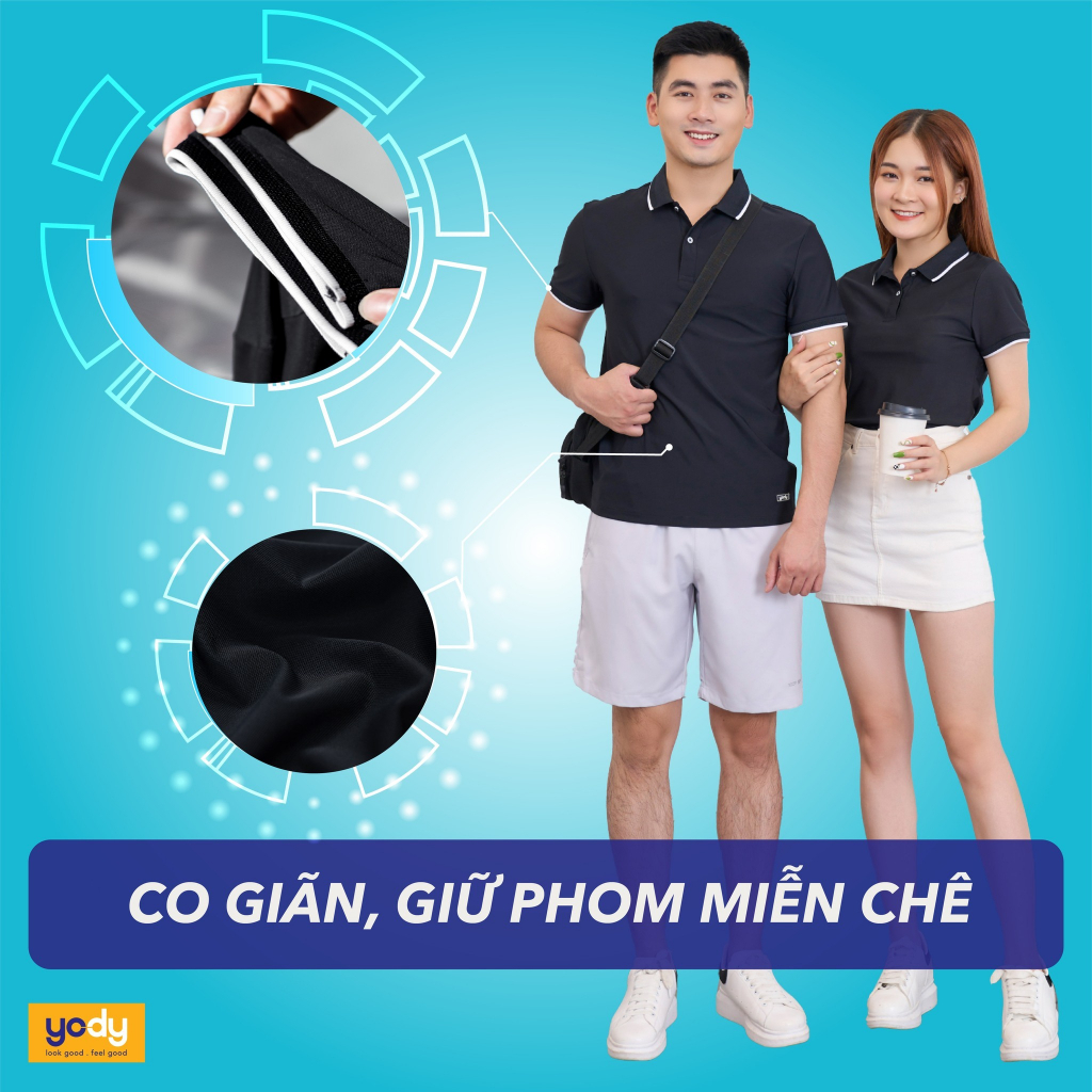 Áo polo nữ YODY cổ bẻ vải airy cool giữ form thoáng mát, thấm hút mồ hôi, co giãn tốt - APN5046