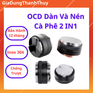 Tamper OCD 2 đầu dàn kết hợp nén cà phê Espresso cao cấp chất liệu Inox 304,Kích Thước 51/53-54/58mm