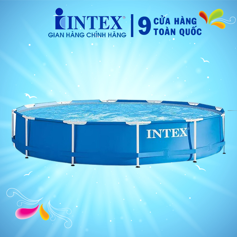 Bể khung kim loại tròn 3m66 kèm máy lọc nước INTEX 28212