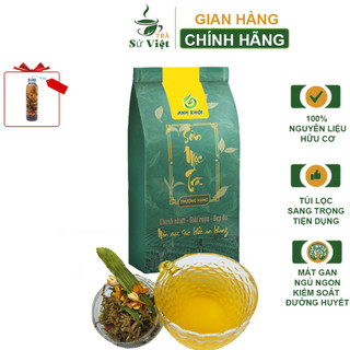 Trà mát gan túi 200g - 500g , trà thải độc gan với công nghệ sấy lạnh, mát gan giải độc, an thần ngủ ngon trà sứ việt