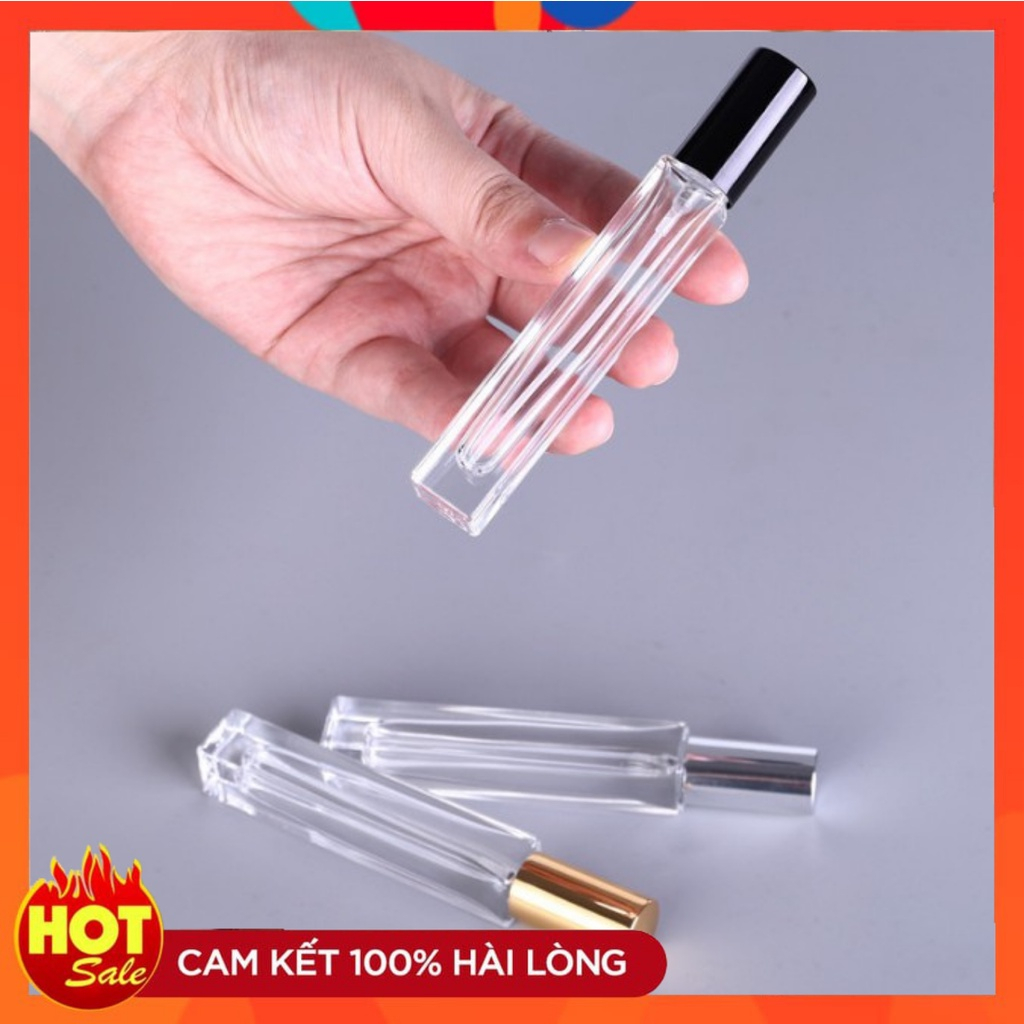 Lọ chiết Thủy Tinh chiết Nước Hoa 5ml/8ml/10ml LỌ VUÔNG.
