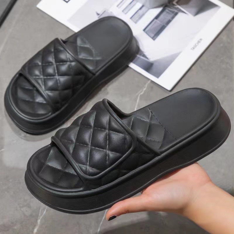 Dép bánh mì nữ đế dày 4 cm phong cách hàn quốc học sinh hottrend năm nay