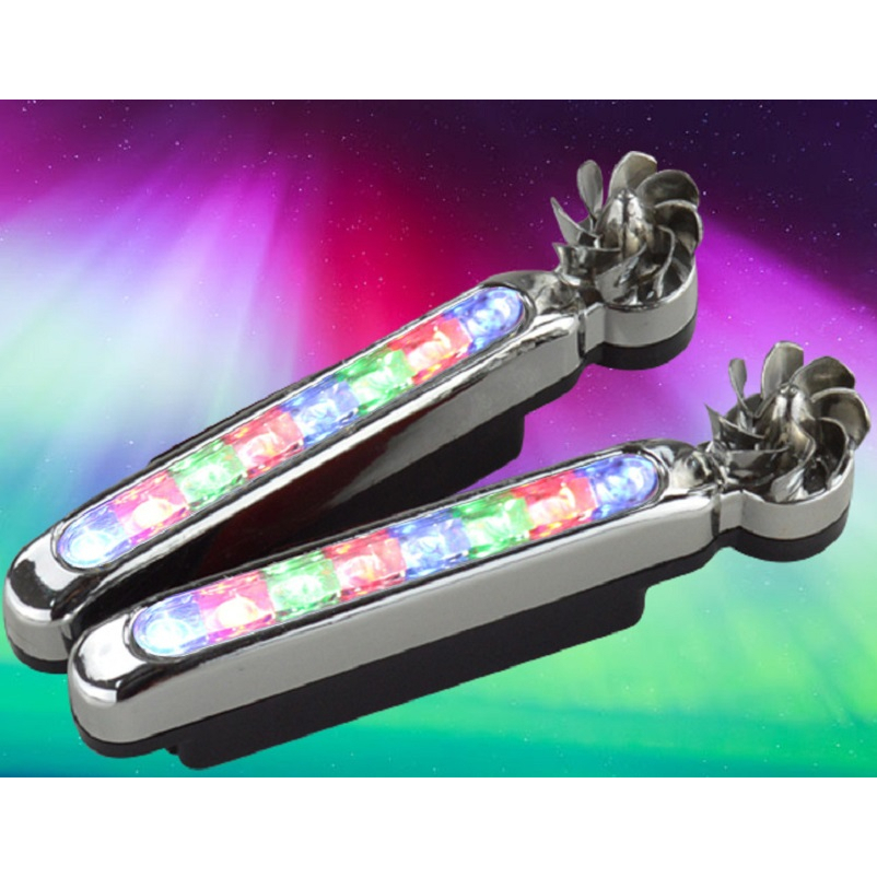Combo 2 đèn led 8 bóng chạy năng lượng gió