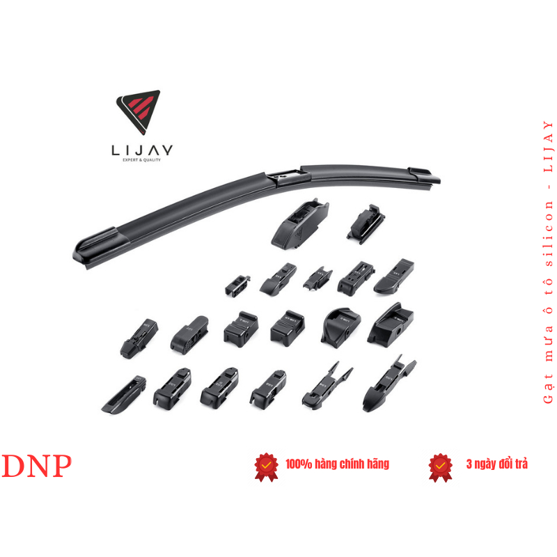 Gạt mưa ô tô LIJAY cho TOYOTA Veloz Cross - Silicon thân mềm chính hãng