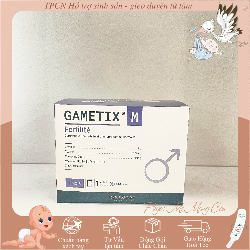 Gametix M  tăng thụ thai cho nam, tăng chất lượng, số lượng tinh trùng, hỗ trợ vô sinh hiếm muộn
