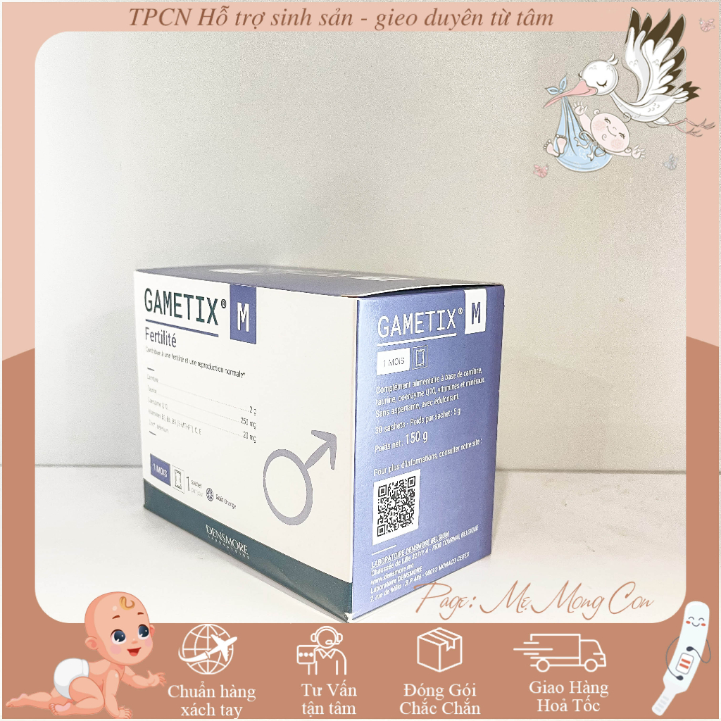 Gametix M  tăng thụ thai cho nam, tăng chất lượng, số lượng tinh trùng, hỗ trợ vô sinh hiếm muộn