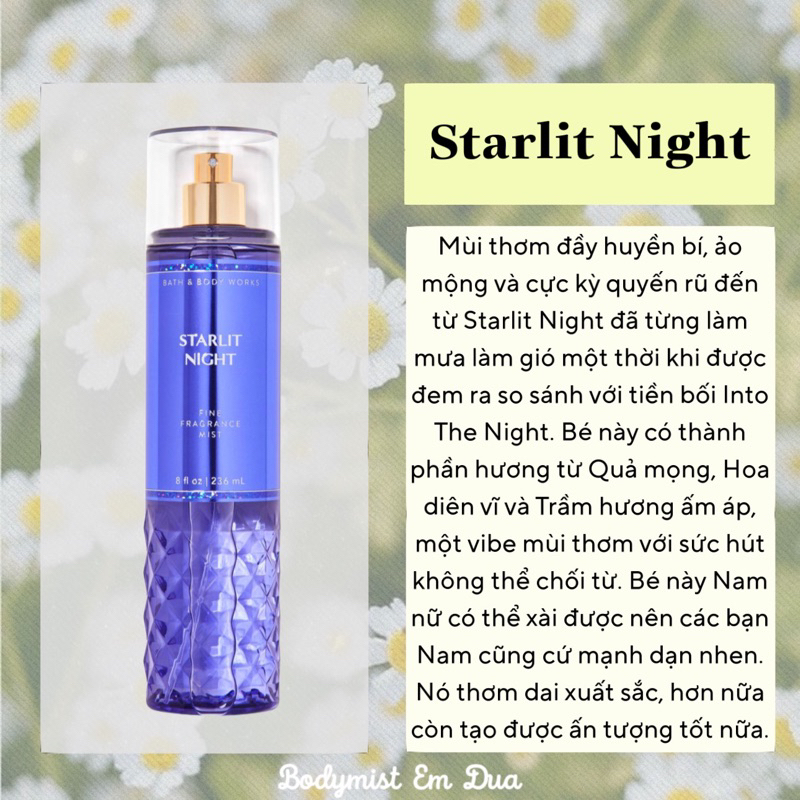 Xịt Thơm Toàn Thân – STARLIT NIGHT