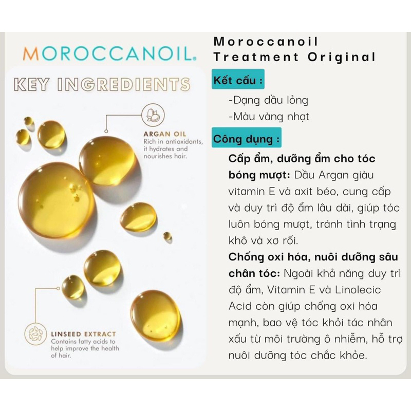 Dầu Dưỡng Tóc Moroccanol Treatment