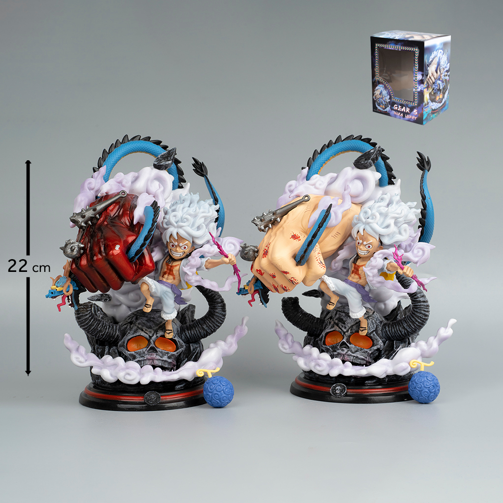 Mô hình One Piece Luffy Gear 5 X Kaido LF16 cao 22cm - Mô Hình Luffy trang trí One Piece Figure Haki Shop