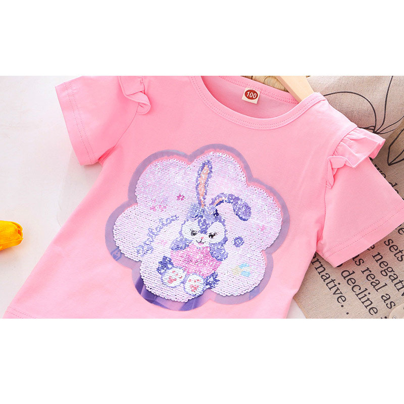 Áo Đính Kim Sa Lật 2 mặt Thời Trang mùa hè cho bé Gái