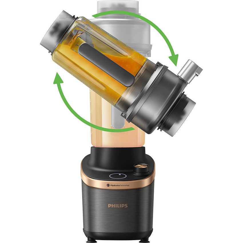 Máy xay sinh tố Philips HR3770 với CÔNG NGHỆ XAY &amp; ÉP trong cùng 1 máy, công suất 1500W - Bảo Hành 12 Tháng