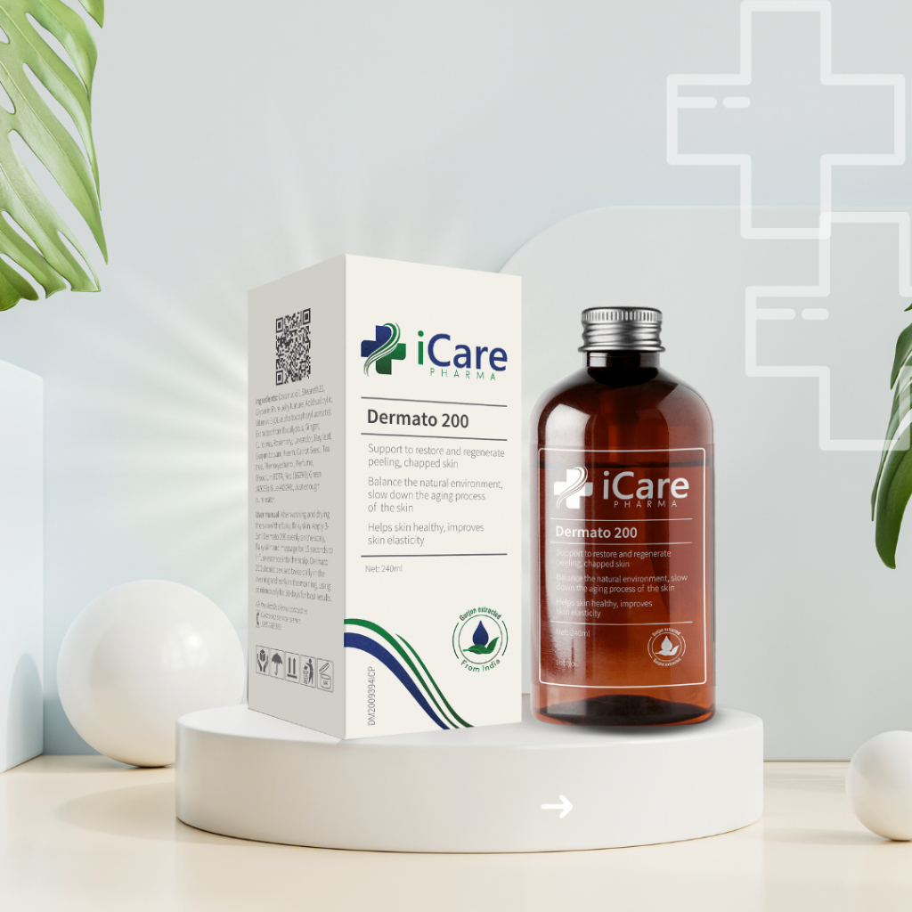 Ngăn Ngừa Rụng Tóc, Phục Hồi Tóc Hư Tổn, Ngăn Ngừa Gàu Nấm Da Đầu với Dermato 200 - Chiết Xuất Dược Liệu Tự Nhiên