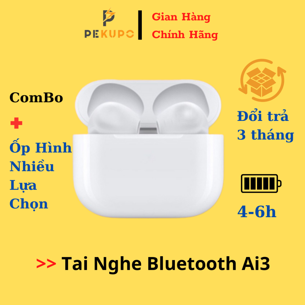 Tai nghe bluetooth AP cao cấp, pin trâu,cảm ứng, định vị, đổi tên, dàm thoại, dành cho mọi loại máy hàng hiệu PEKUPO
