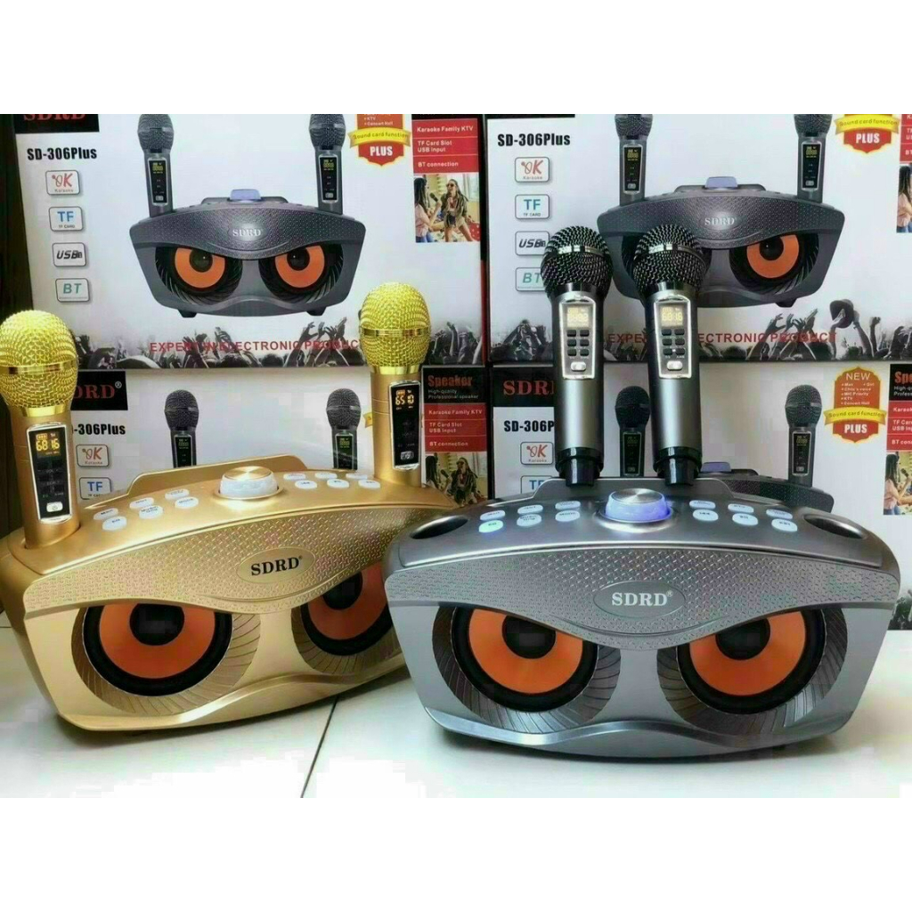 Loa cú SD306 Pls nghe cực hay pass cực chuẩn ( kèm 2 Mic ko dây và đèn led theo nhạc)