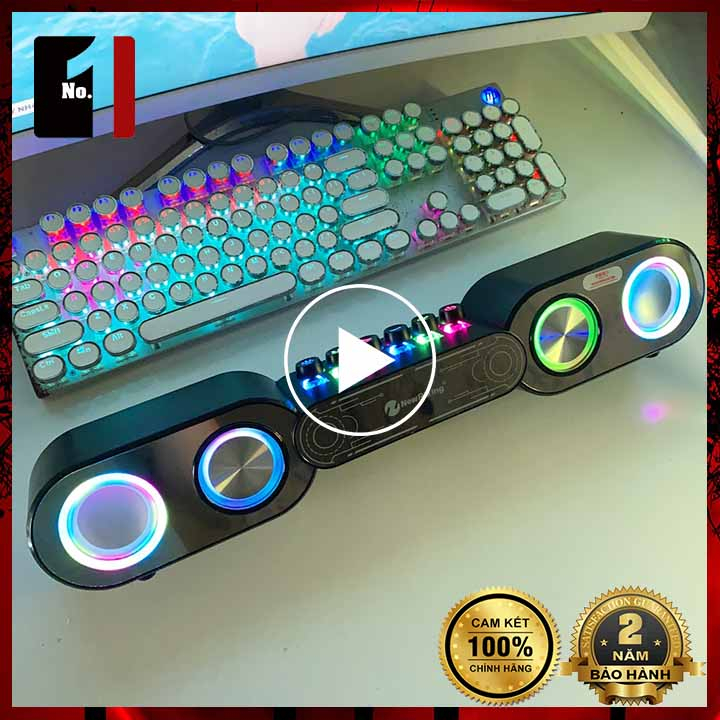 Loa Thanh Gaming Máy Tính Soundbar Bluetooth NewRixing NR-666 Led Rgb Loa Vi Tính Để Bàn Bass Lớn Âm Thanh Hay