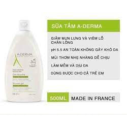 Sữa tắm giảm mụn lưng Aderma 500ml