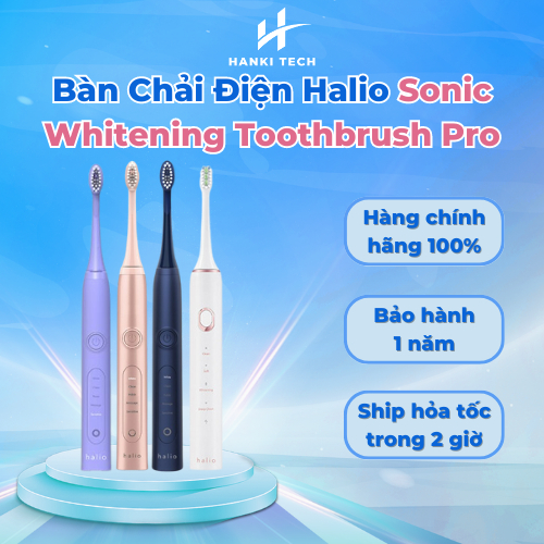 Bàn Chải Điện Làm Trắng Răng Halio Sonic Whitening Electric Toothbrush PRO