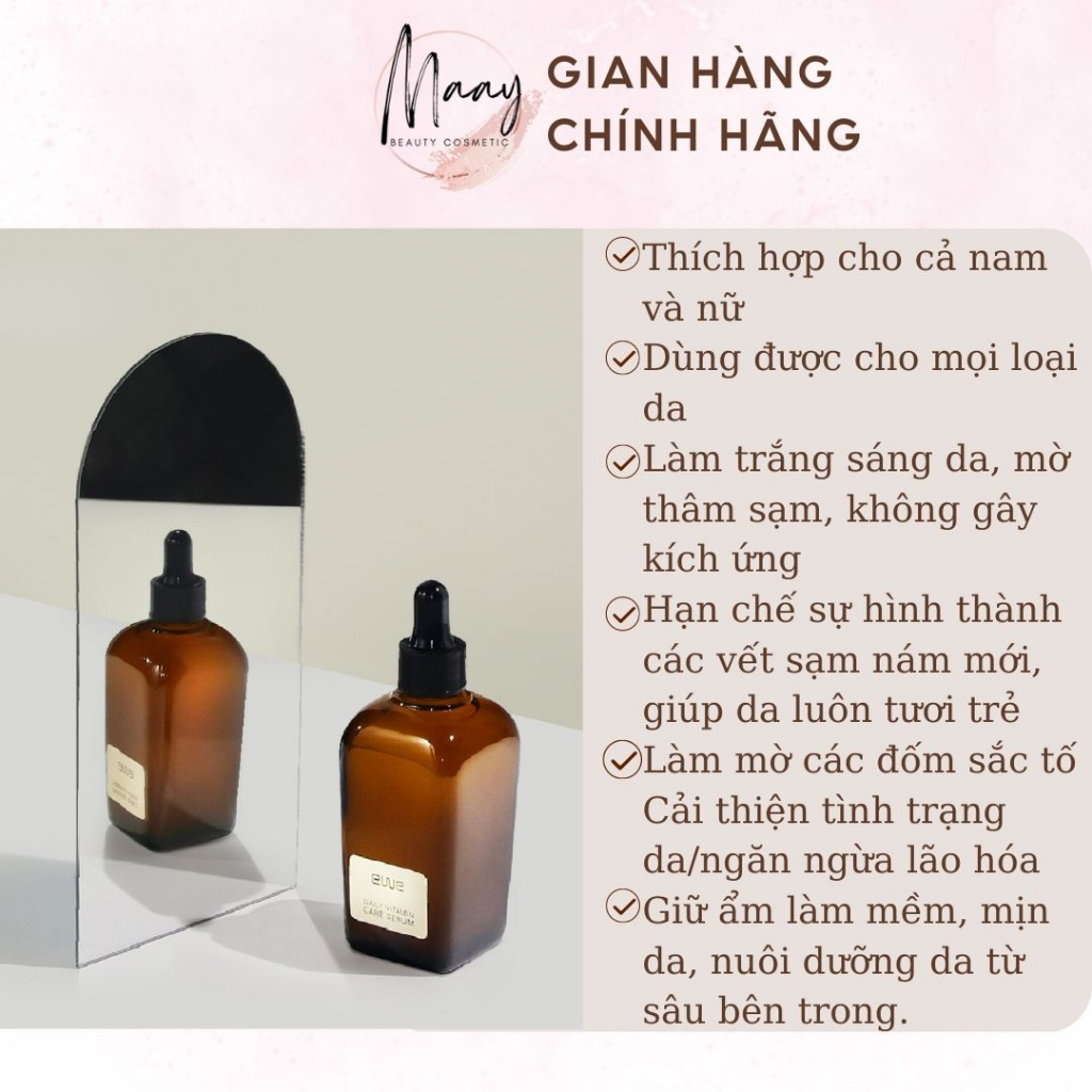 Serum EWE Daily Vitamin Care 100ml YGSERUMEWE MaayBeauty bổ sung vitamin A cho da trắng sáng giảm nám, thâm sạm