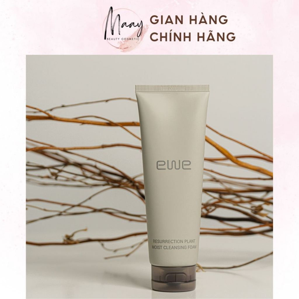 Sữa rửa mặt EWE RESURRECTION PLANT MOIST CLEANING FOAM YGF100 100ml MaayBeauty dịu nhẹ sạch sâu, khóa ẩm mịn