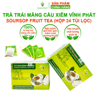 Trà trái mãng cầu xiêm Vĩnh Phát (Trà túi lọc) giúp ngủ ngon, tốt cho người tiểu đường, cao huyết áp