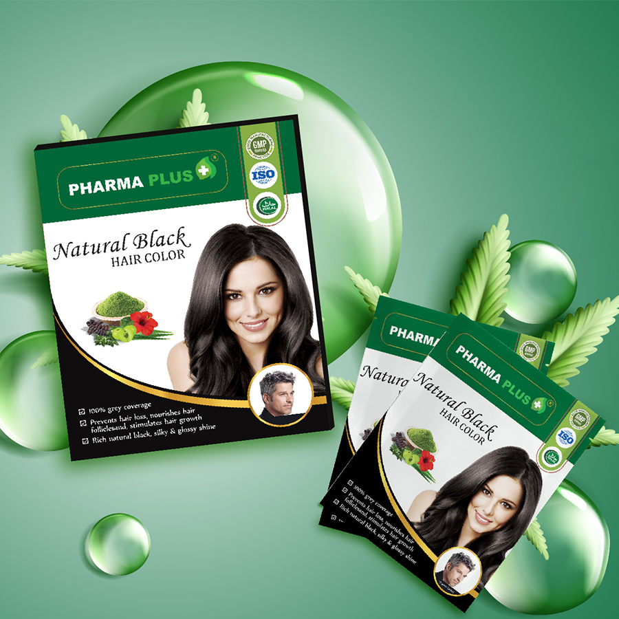 Nhuộm Tóc Thảo Dược Pharma Plus - 3 Gói