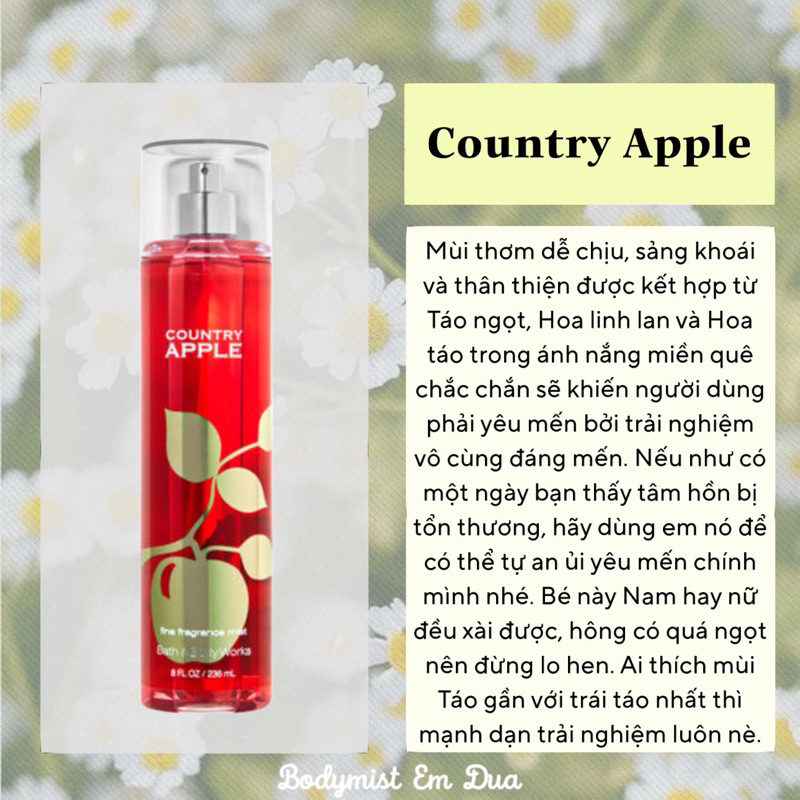 Xịt Thơm Toàn Thân - COUNTRY APPLE