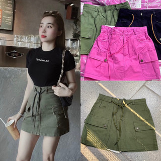 Chân váy kaki chữ A túi hộp hai bên Hàn Quốc hot trend - Chuchaclothing