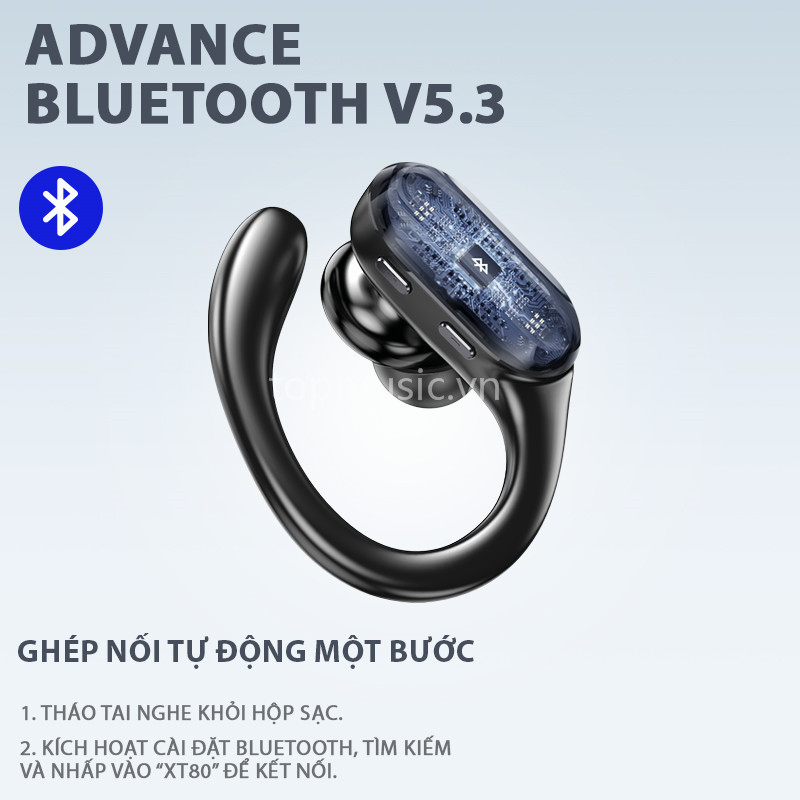 Tai nghe thể thao VOULAO Lenovo XT80 không dây bluetooth 5.3 TWS chống nước HIFI khử tiếng ồn với micrô và màn hình LED