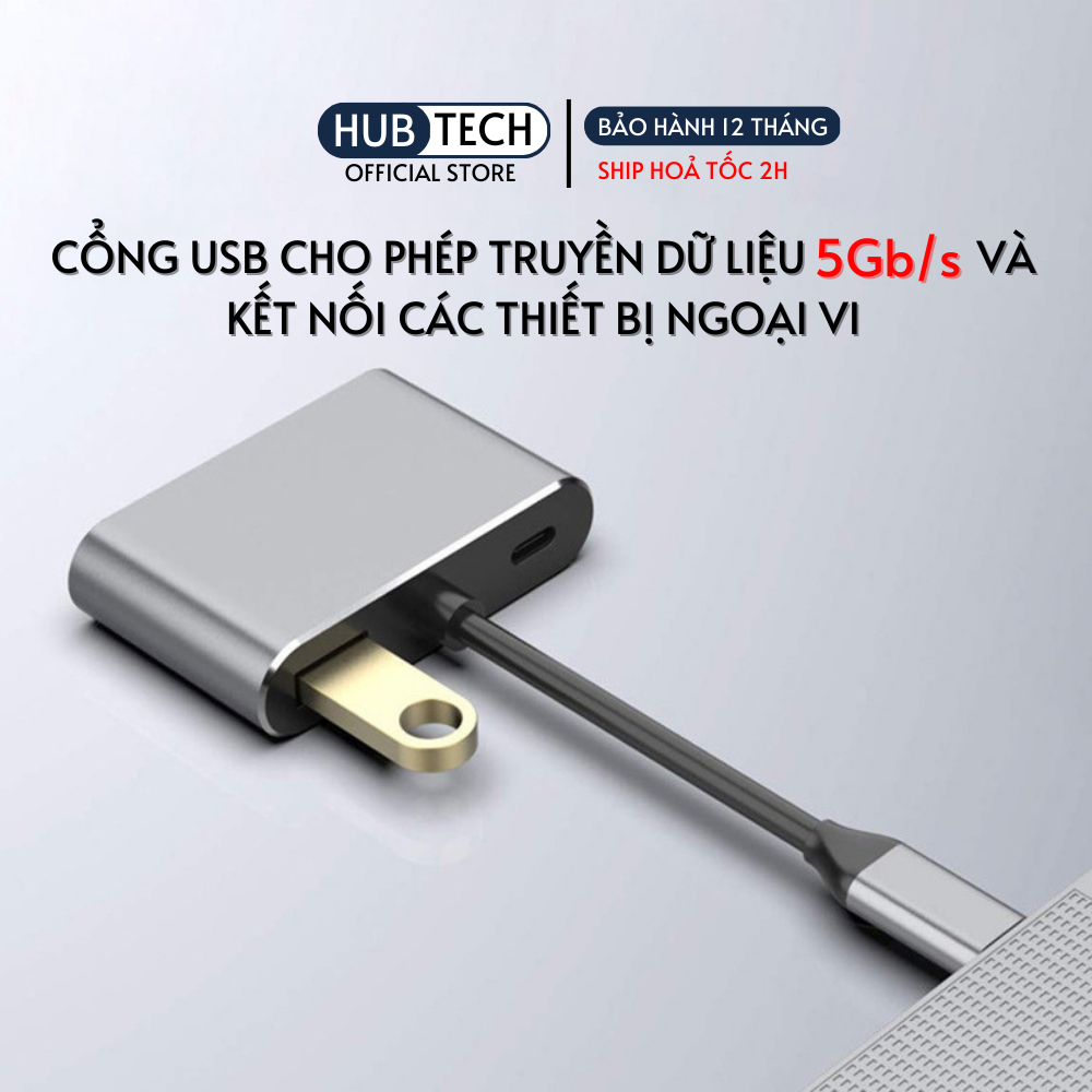 Type c to hdmi vga usb rj45 audio vv. Bộ chuyển đổi ra 2 màn hình máy chiếu riêng biệt cho laptop thunderbolt 3/4