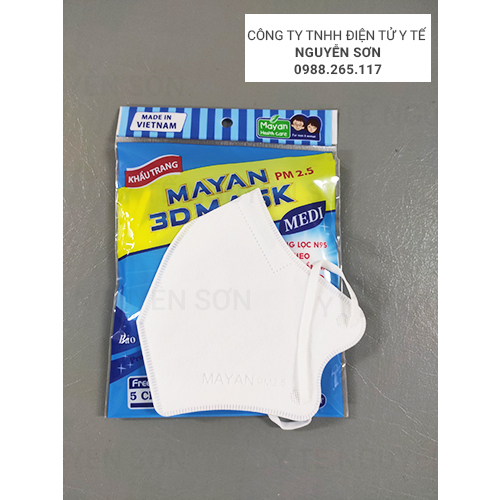 Khẩu trang 3D MAYAN  PM 2.5 người lớn gói 5 chiếc