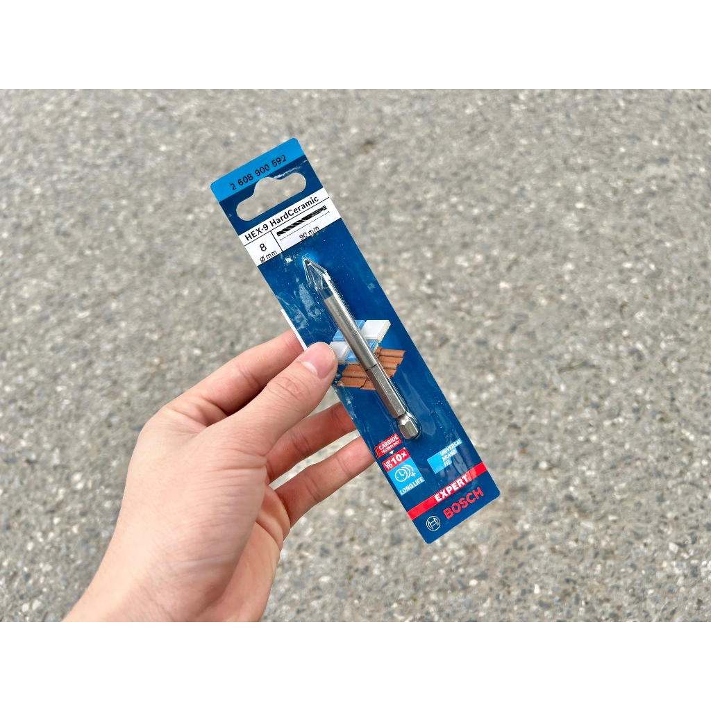 Mũi khoan gạch cứng BOSCH HEX-9 kích thước 6, 8mm