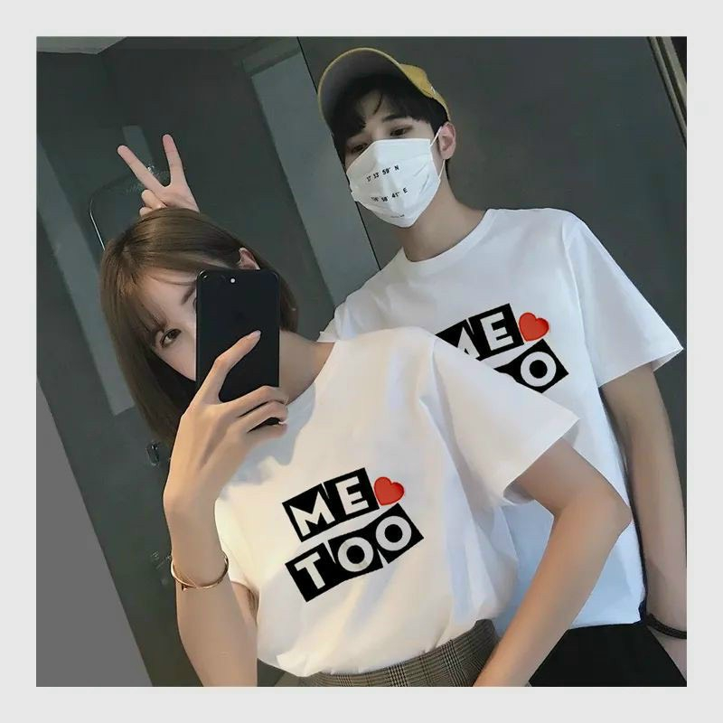 Áo đôi nam nữ, áo cặp in chữ dễ thương chất cotton thoáng mát không bong tróc